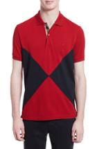 Men's Burberry Louis Abown Geometric Polo - Red