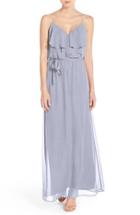 Women's Nouvelle Amsale Ruffled V-neck Blouson Gown - Blue
