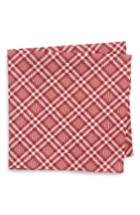 Men's Nordstrom Men's Shop Palo Plaid Pocket Square, Size - Red