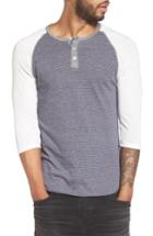 Men's Alternative Raglan Henley Shirt - Blue
