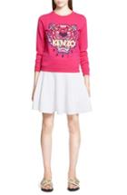 Women's Kenzo Embroidered Tiger Cotton Sweatshirt - Pink