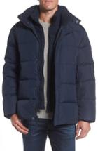 Men's Andrew Marc Carlton Quilted Parka, Size - Blue