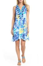 Women's Lilly Pulitzer Achelle Trapeze Dress, Size - Blue