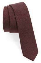 Men's The Kooples New Dots Silk Jacquard Tie, Size - Burgundy