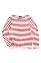 Women's Saint James Minquiers Moderne Striped Sailor Shirt - Red