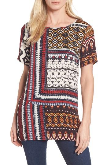 Women's Chaus Sahara Patchwork Mixed Media Top