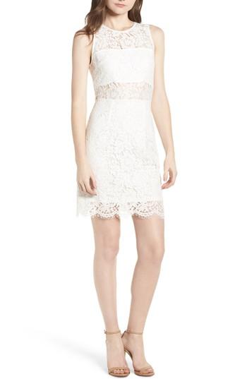Women's Soprano Lace Sheath Dress - Ivory
