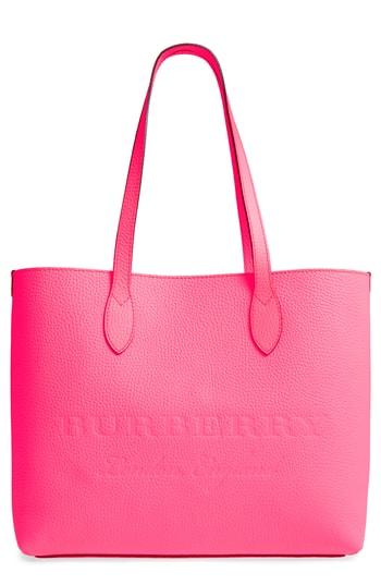 Burberry Large Remington Logo Leather Tote -