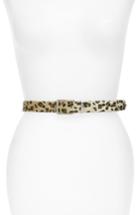 Women's Accessory Collective Skinny Leopard Faux Calf Hair Belt - Natural Multi