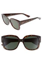Women's Dior Square 54mm Sunglasses - Dark Havana