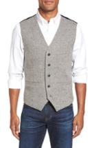 Men's Nifty Genius Albert Herringbone Wool Blend Vest - Grey