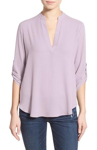 Women's Lush Roll Tab Sleeve Woven Shirt