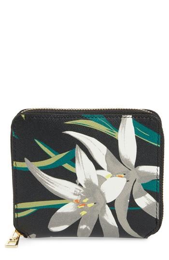 Women's Diane Von Furstenberg Small Leather Zip Wallet - Black