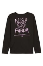 Women's Nicopanda Long Sleeve Tee - Black