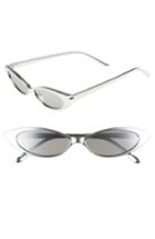 Women's Leith Elongated Metallic Cat Eye Sunglasses - Silver