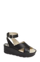 Women's Fly London Bite Wedge Sandal .5-8us / 38eu - Black