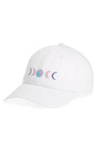 Women's Harding-lane Yin/yang Moonphase Needlepoint Baseball Cap - White