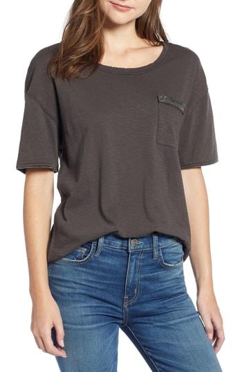 Women's Splendid Embellished Tee - Grey