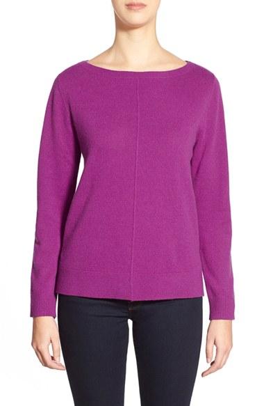 Women's Nordstrom Collection Boatneck Cashmere Sweater