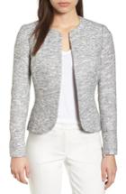 Women's Anne Klein Etched Tweed Jacket - Grey