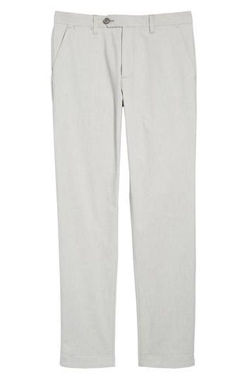 Men's Ted Baker London Cazzman Flat Front Stretch Pants R - Grey