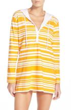 Women's Tommy Bahama 'sportif' Stripe Cover-up Hoodie