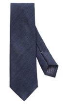 Men's Eton Solid Wool Blend Tie, Size - Blue
