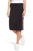 Women's Gibson Side Stripe Knit Midi Skirt, Size - Black