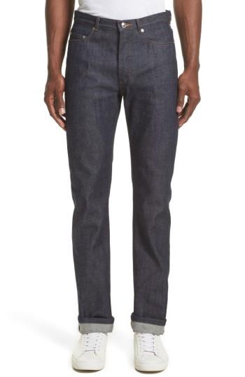 Men's A.p.c. High Waist Standard Selvedge Jeans - Blue