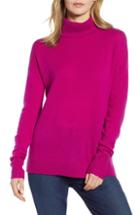 Women's Halogen Cashmere Turtleneck Sweater - Pink