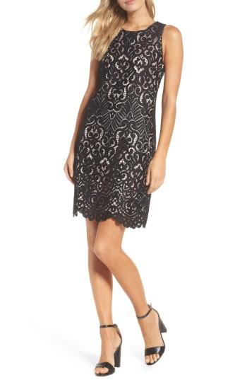 Women's Eliza J Lace Shift Dress - Black