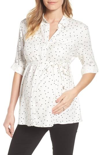 Women's Isabella Oliver Selina Maternity Shirt - Ivory