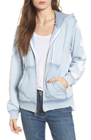 Women's Wildfox Heart Of Hearts Zip Hoodie - Blue
