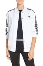 Women's Adidas 3-stripes Bomber Jacket - White