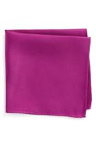 Men's Nordstrom Men's Shop King Twill Silk Pocket Square, Size - Purple