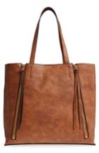 Chelsea28 Leigh Faux Leather Tote & Zip Pouch - Brown