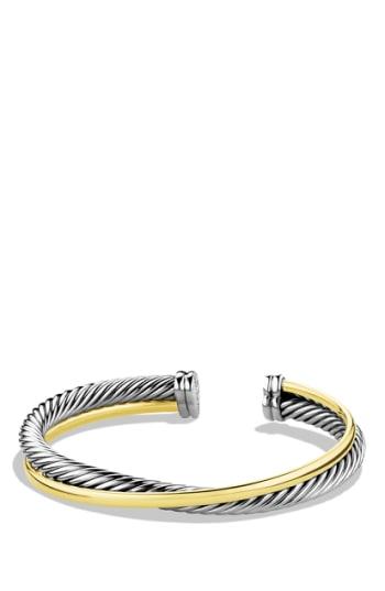Women's David Yurman 'crossover' Cuff With Gold