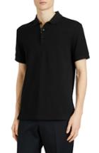 Men's Burberry Hartford Pique Polo, Size - Black