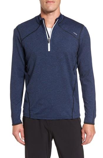 Men's Sodo 'elevate' Moisture Wicking Stretch Quarter Zip Pullover, Size - Blue