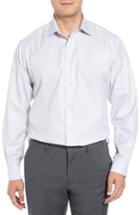 Men's David Donahue Regular Fit Check Dress Shirt .5 - 32/33 - Brown