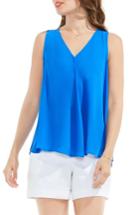 Women's Vince Camuto Pleat Front A-line Blouse - Blue
