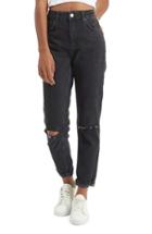 Women's Topshop Moto Mom Washed Ripped Jeans