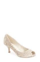 Women's Pink Paradox London 'emotion' Peep Toe Pump M - Beige