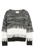 Women's Moon River Frayed Mix Knit Sweater