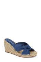 Women's Splendid Bautista Knotted Wedge Sandal .5 M - Blue