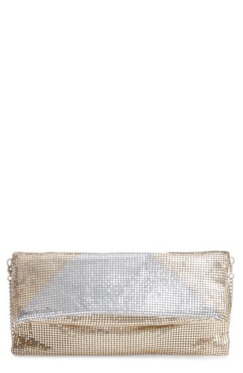 Nordstrom Geometric Mesh Clutch - Metallic