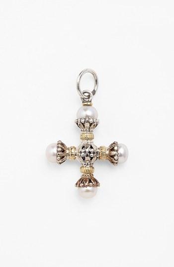 Women's Konstantino 'classics' Pearl Maltese Cross Pendant