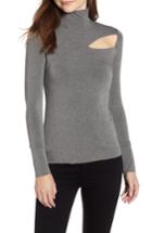 Women's Bailey 44 Audrey Cutout Turtleneck Top - Grey