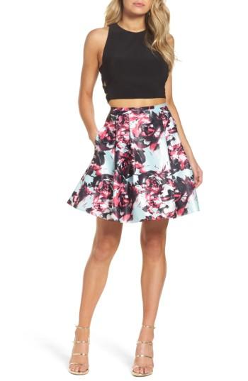 Women's Blondie Nites Strappy Floral Two-piece Dress