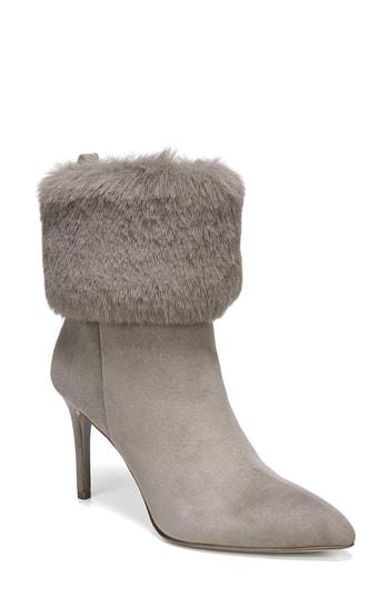 Women's Sam Edelman Oleana Faux Fur Trim Bootie M - Grey